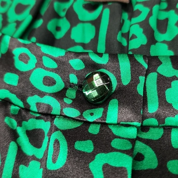 Victor Alfaro Emerald green 100% silk top size 10 wizard of oz - Picture 11 of 11